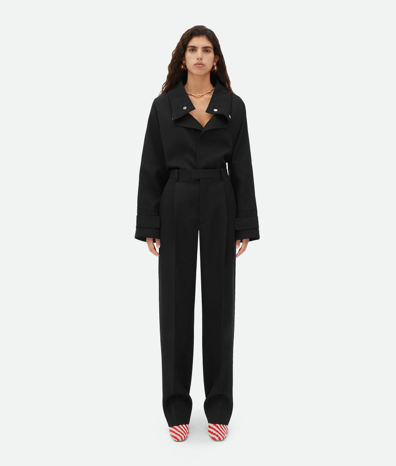 Pleated Wool Twill Trousers - 1