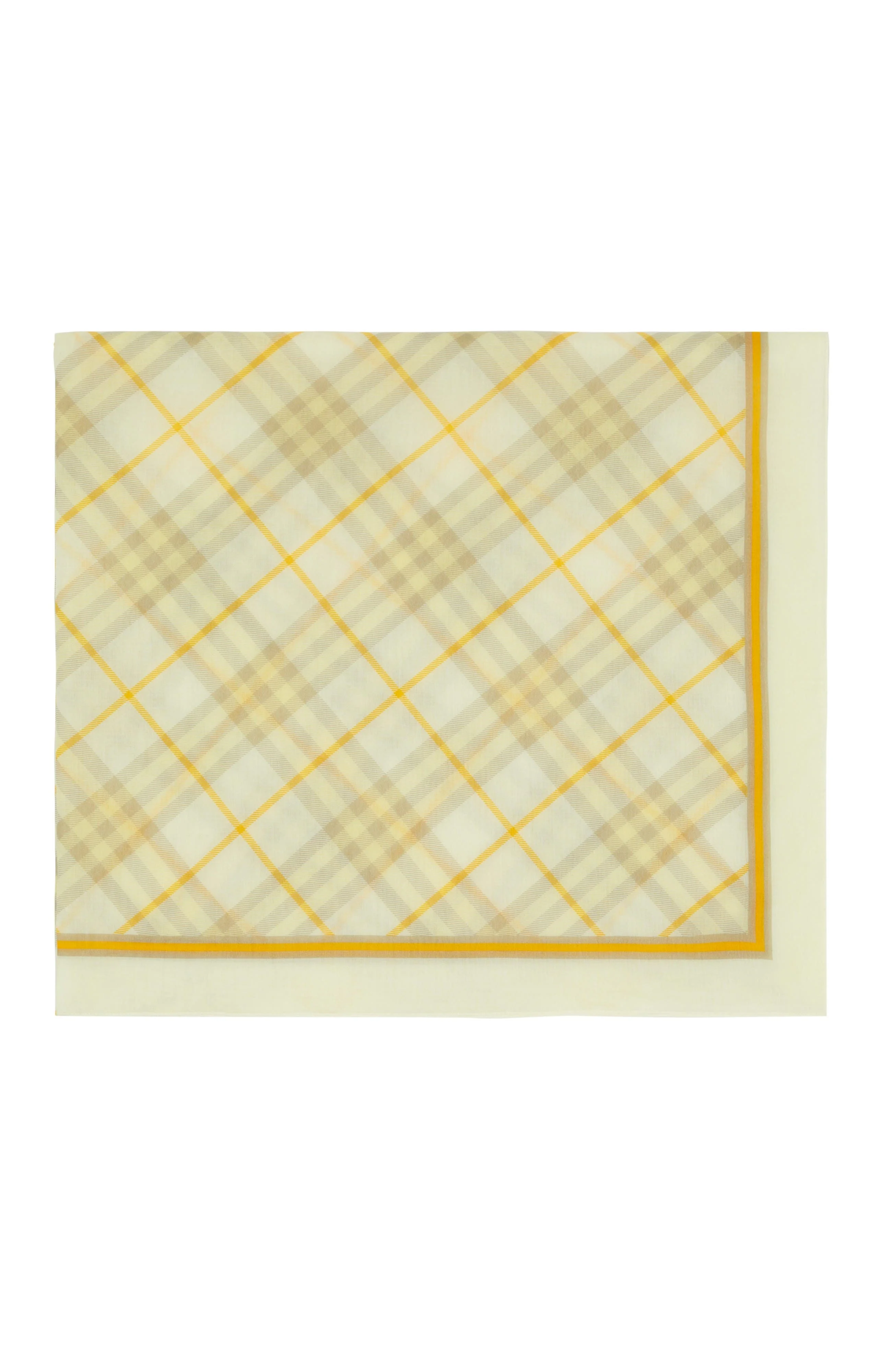 burberry Check Cotton Scarf in Wheat at Nordstrom - 1