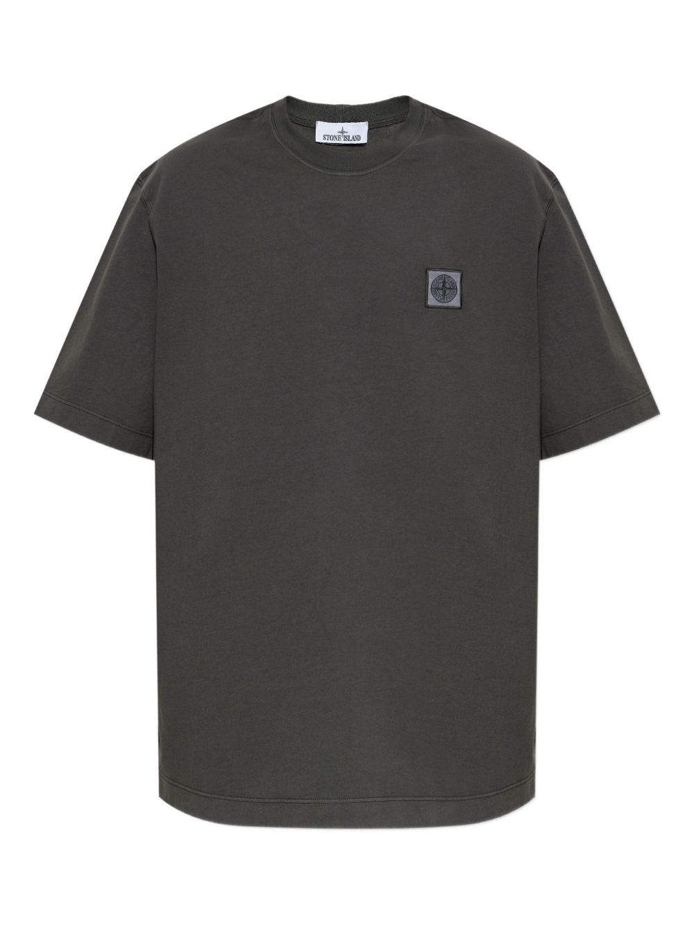 Short sleeves cotton t-shirt with logo - 1