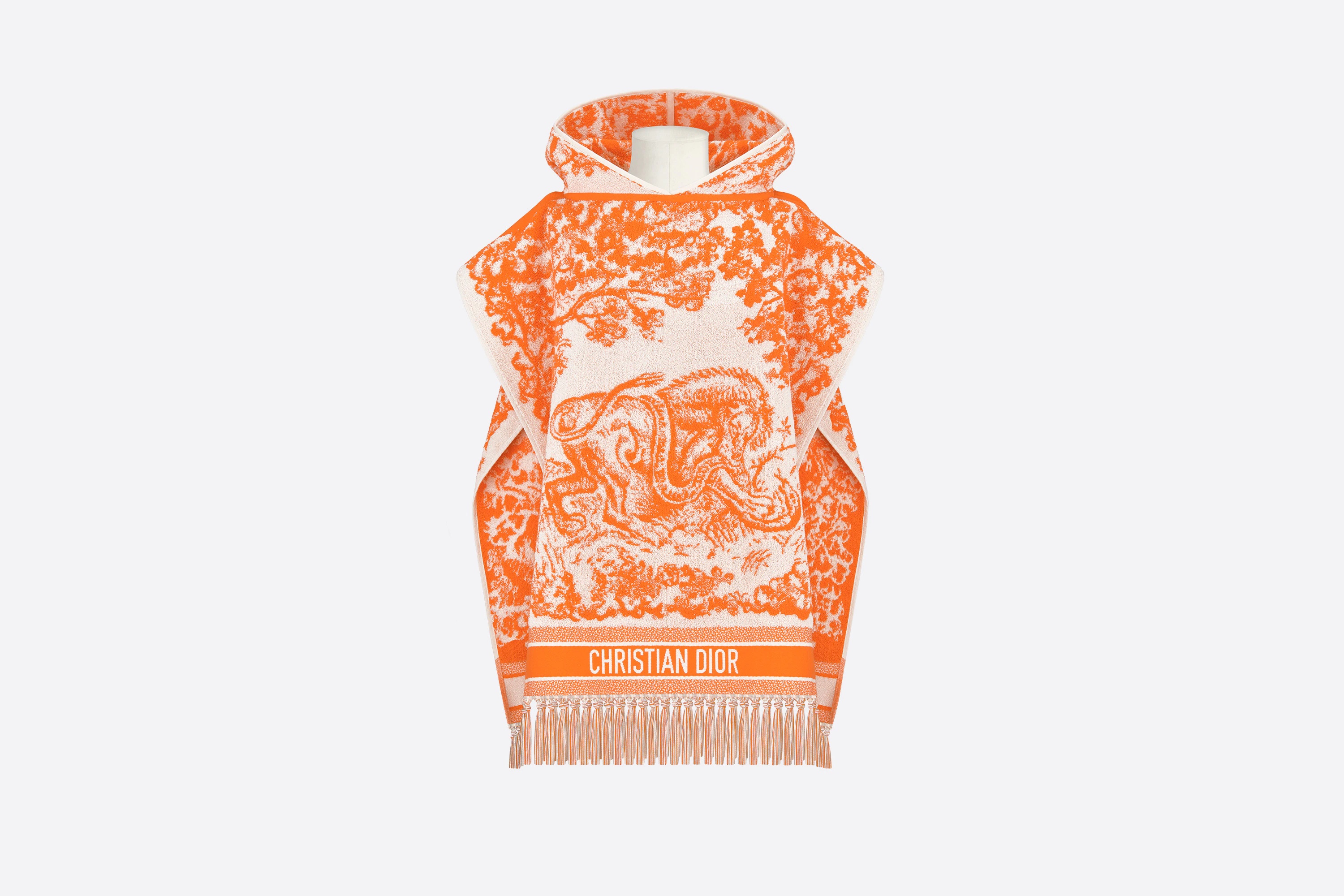 Toile de Jouy Sauvage Hooded Poncho - 1