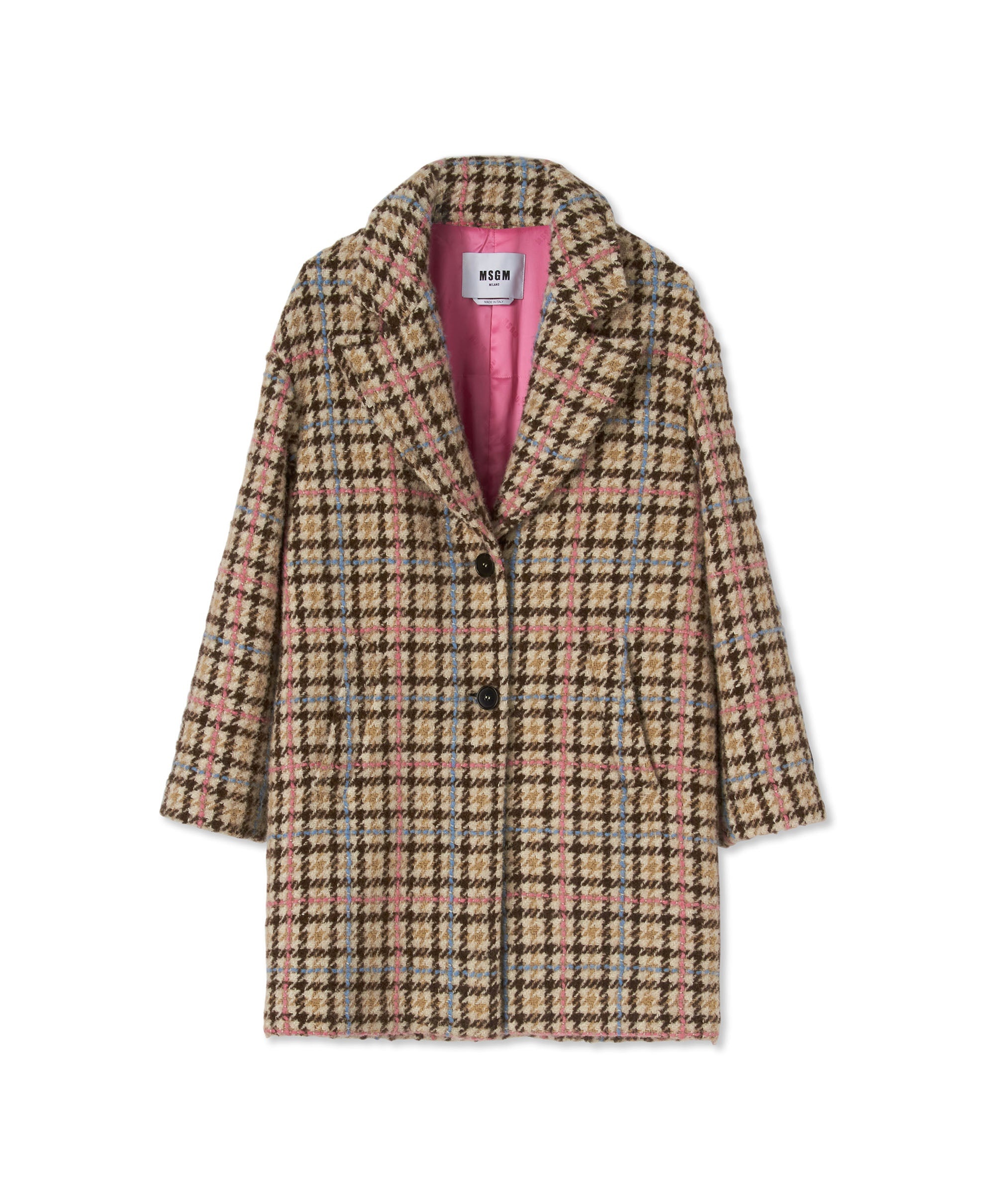 Blended wool coat with "Houndstooth Check" motif - 1