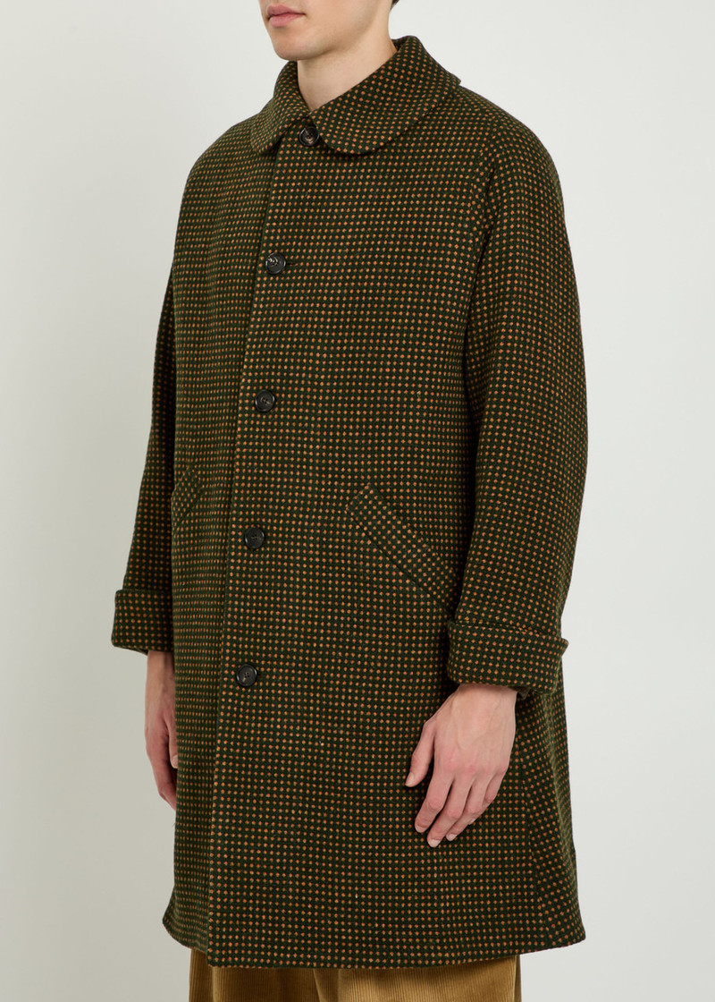 BODE Bode Hedgerow Polka Dot-jacquard Wool Coat outlook