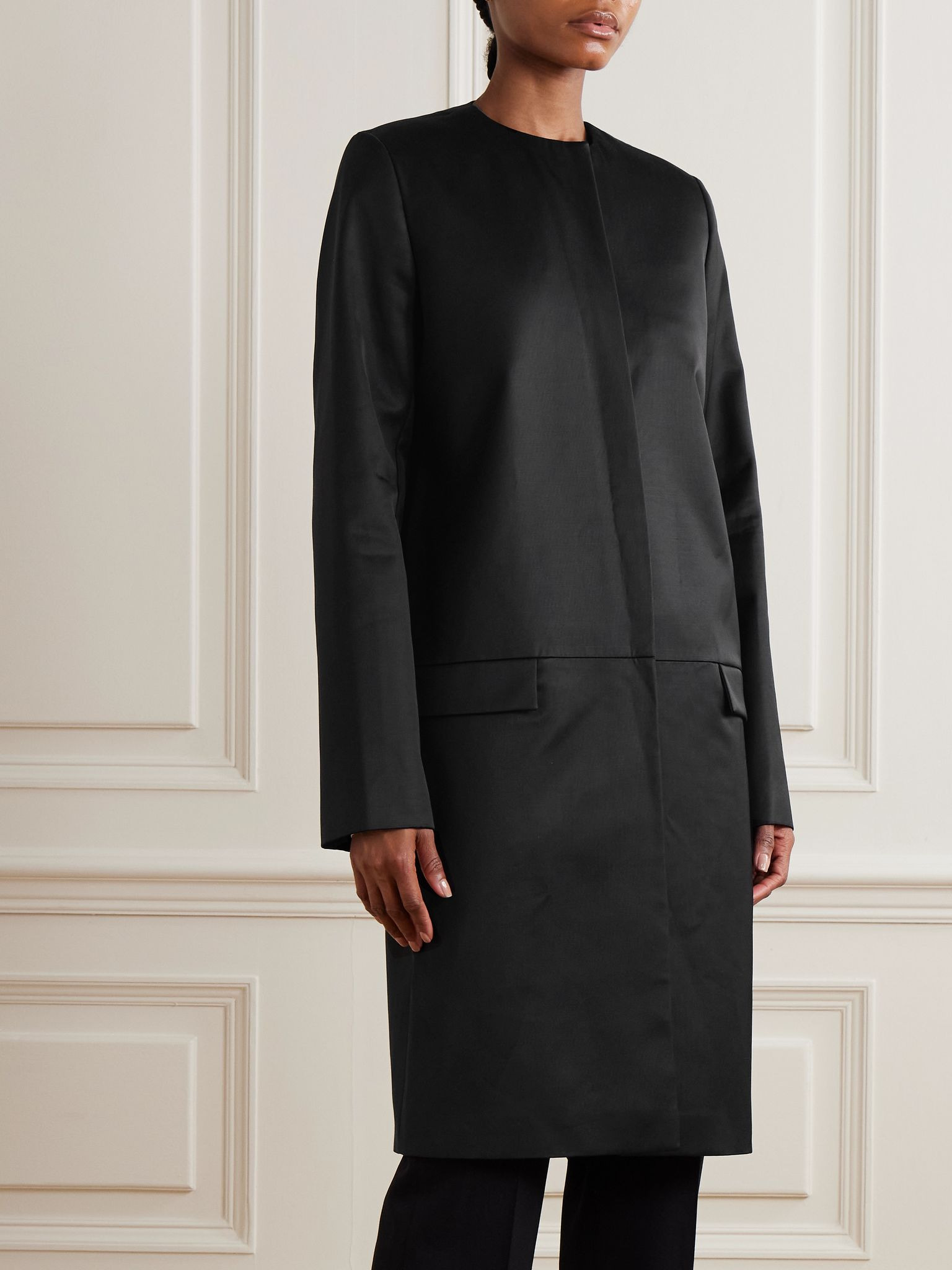 Silk coat Black - 3