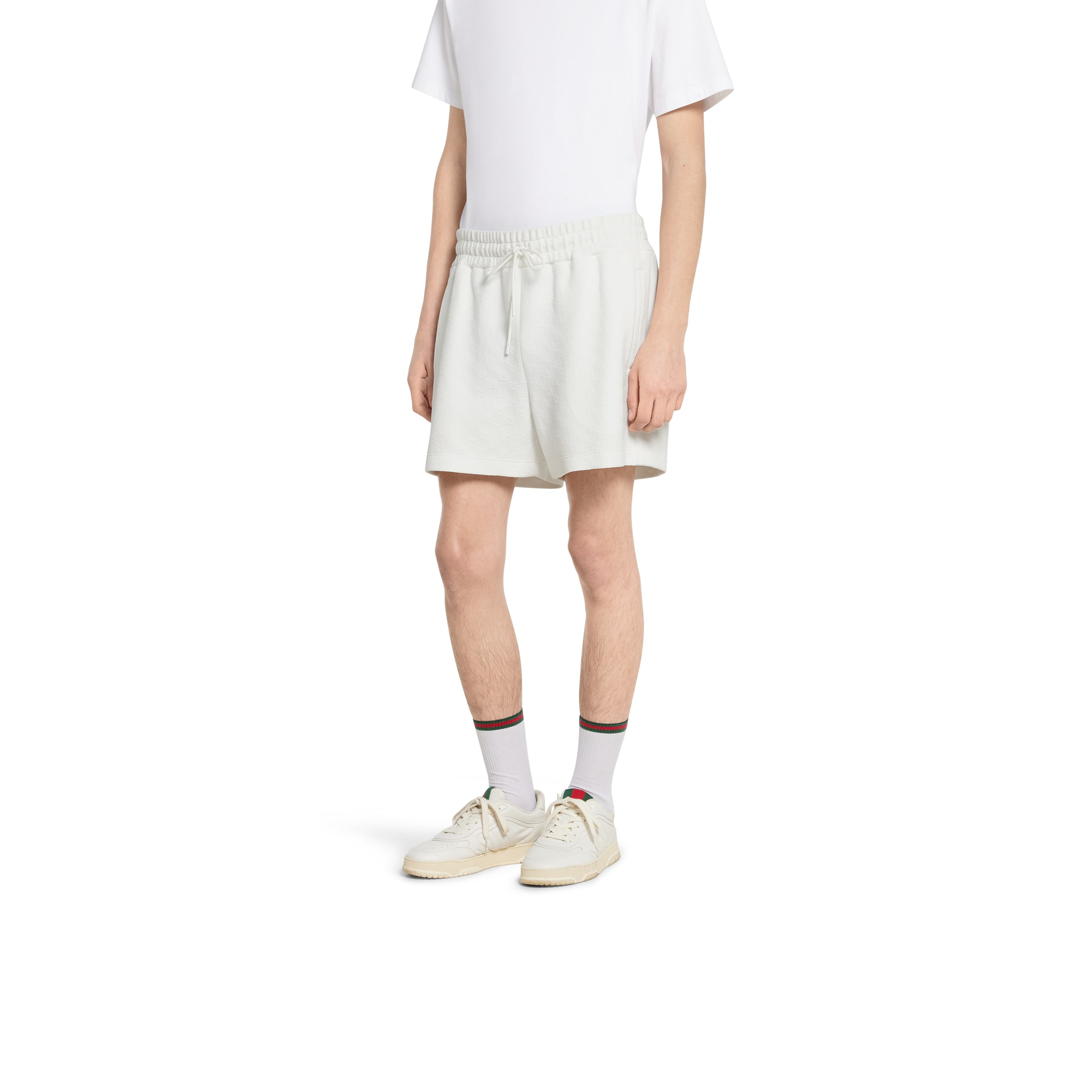 Embossed GG technical jersey shorts - 3
