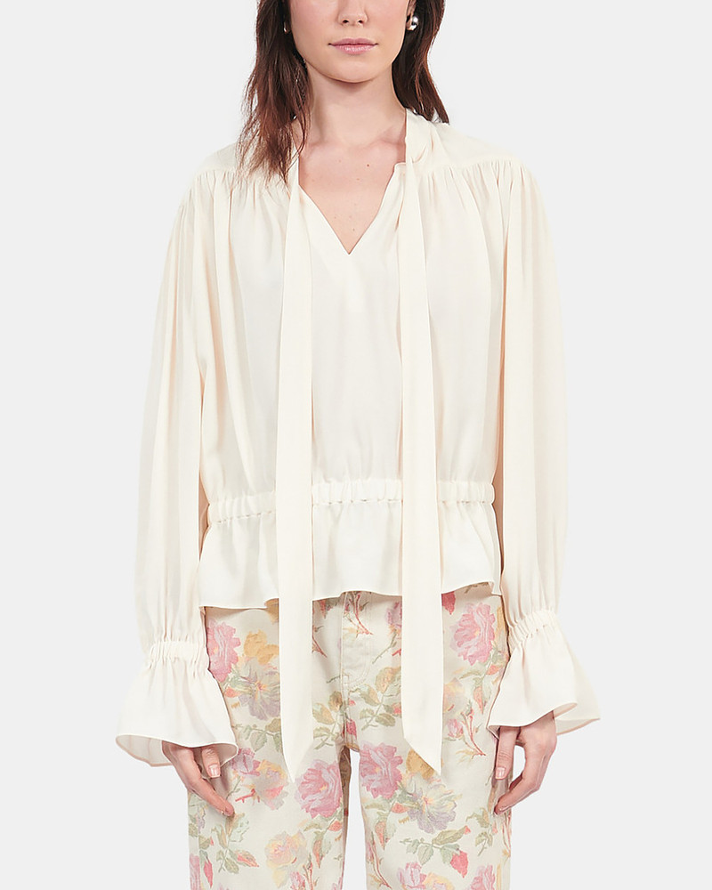 ECRU TOP WITH SHIRRING 5