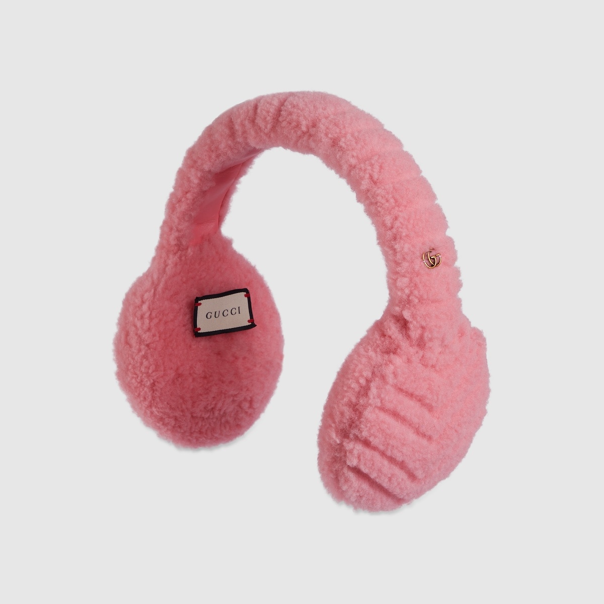 Shearling ear muffs with Double G - 4