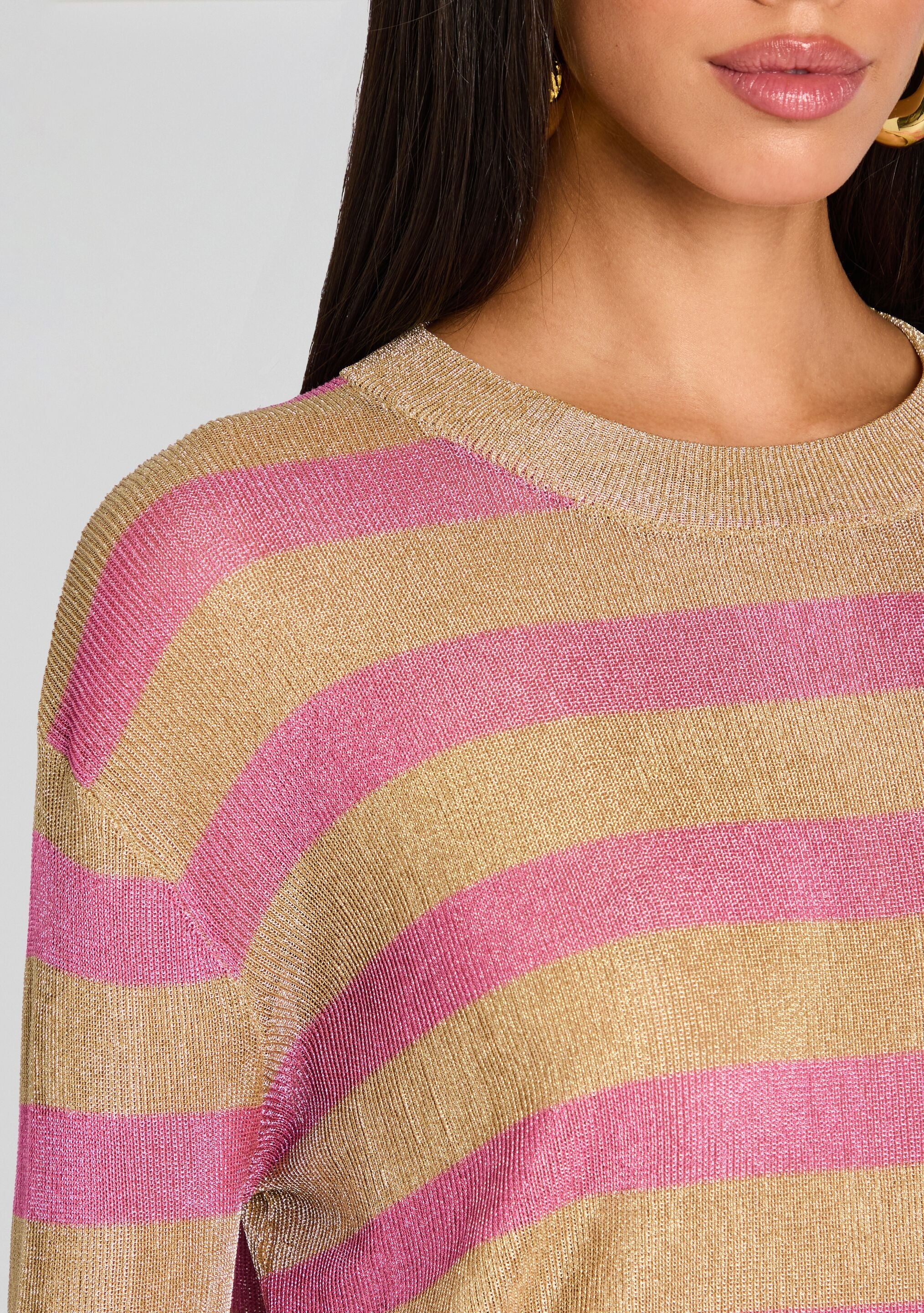 HANA METALLIC KNIT TOP - 2