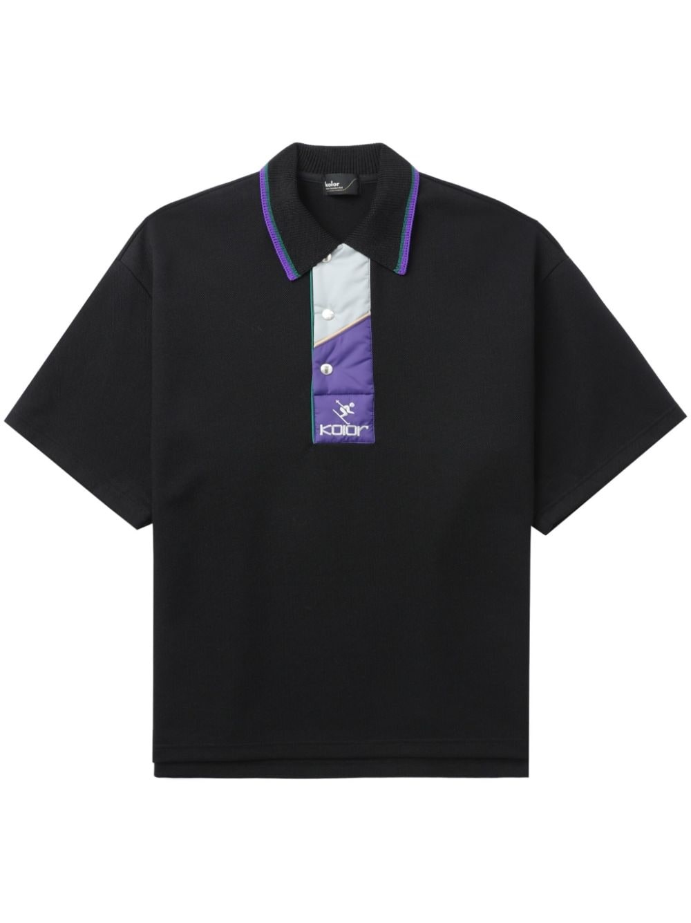 logo-embroidered polo shirt - 1