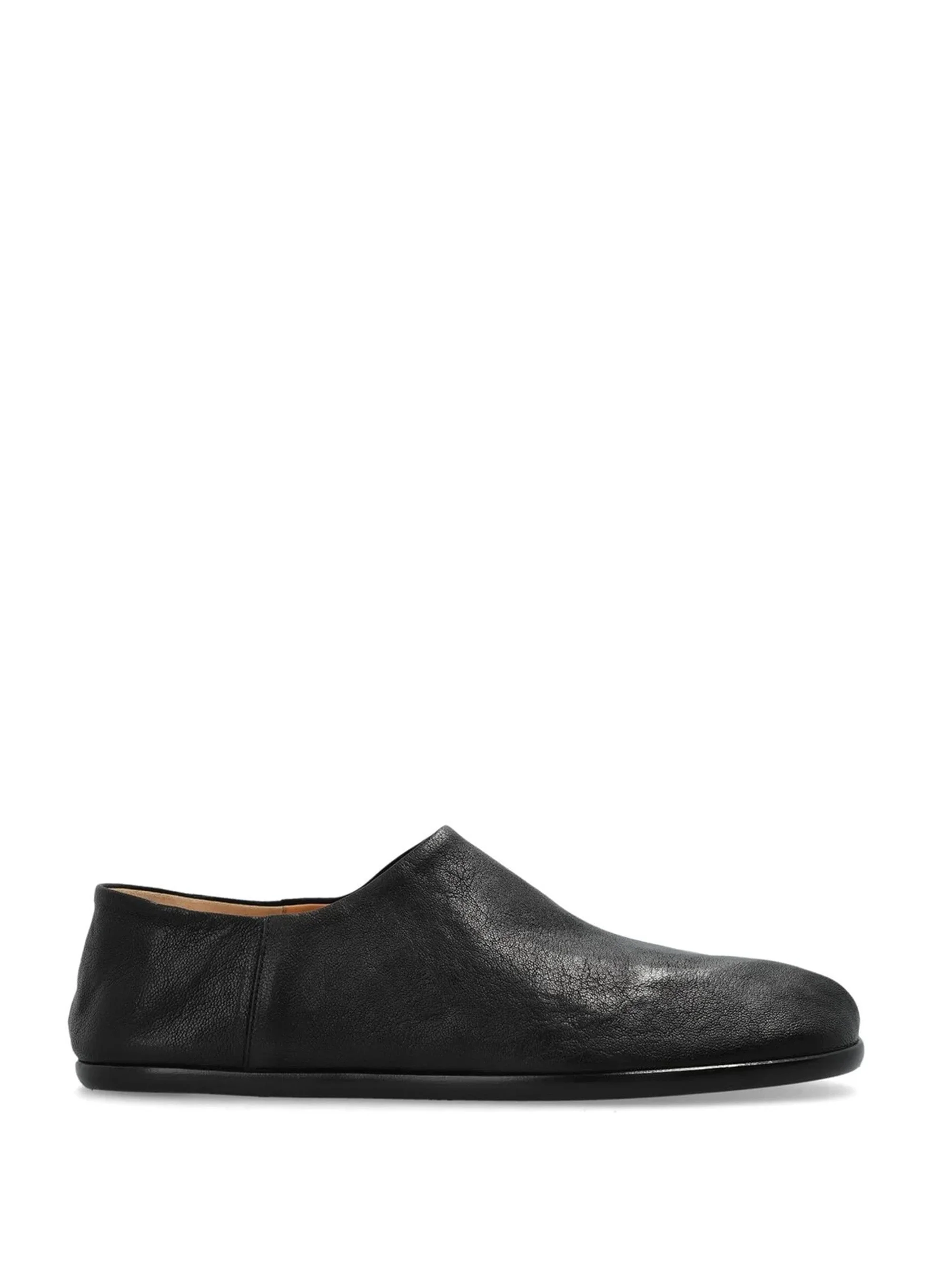 TABI LEATHER BABOUCHE - BLACK - 1