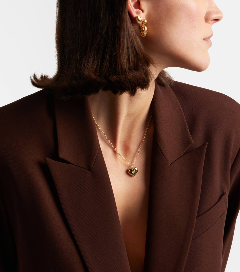 SYDNEY EVAN Wallpaper Heart 14kt gold pendant necklace with diamonds outlook