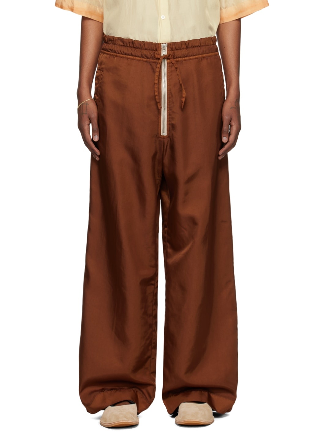 Brown Overdyed Trousers - 1