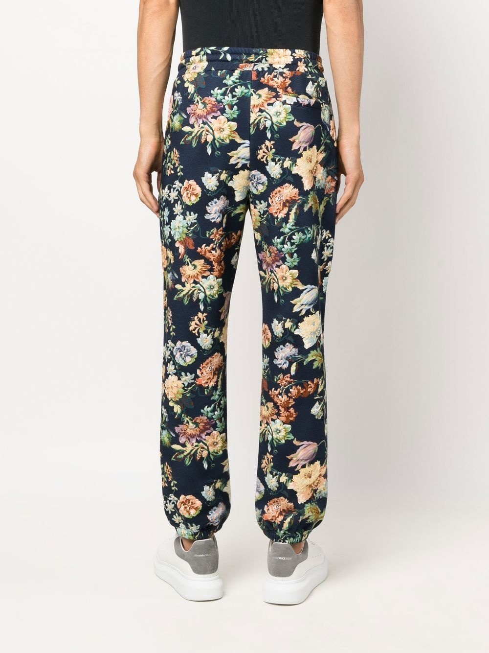 floral-print cotton track pants - 4