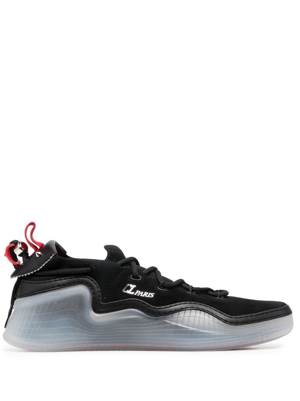 leather low-top sneakers - 1