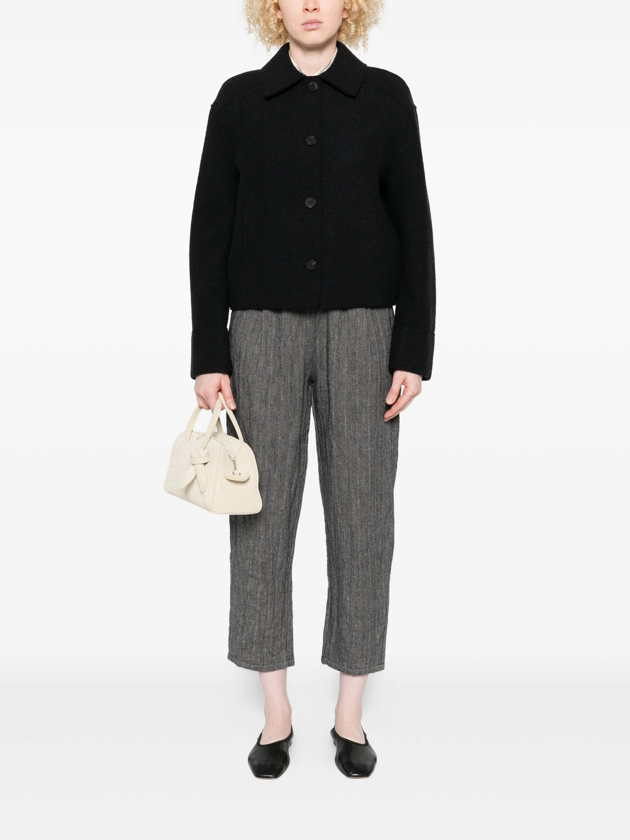 Harris Wharf London Button-front Collared Jacket - 5