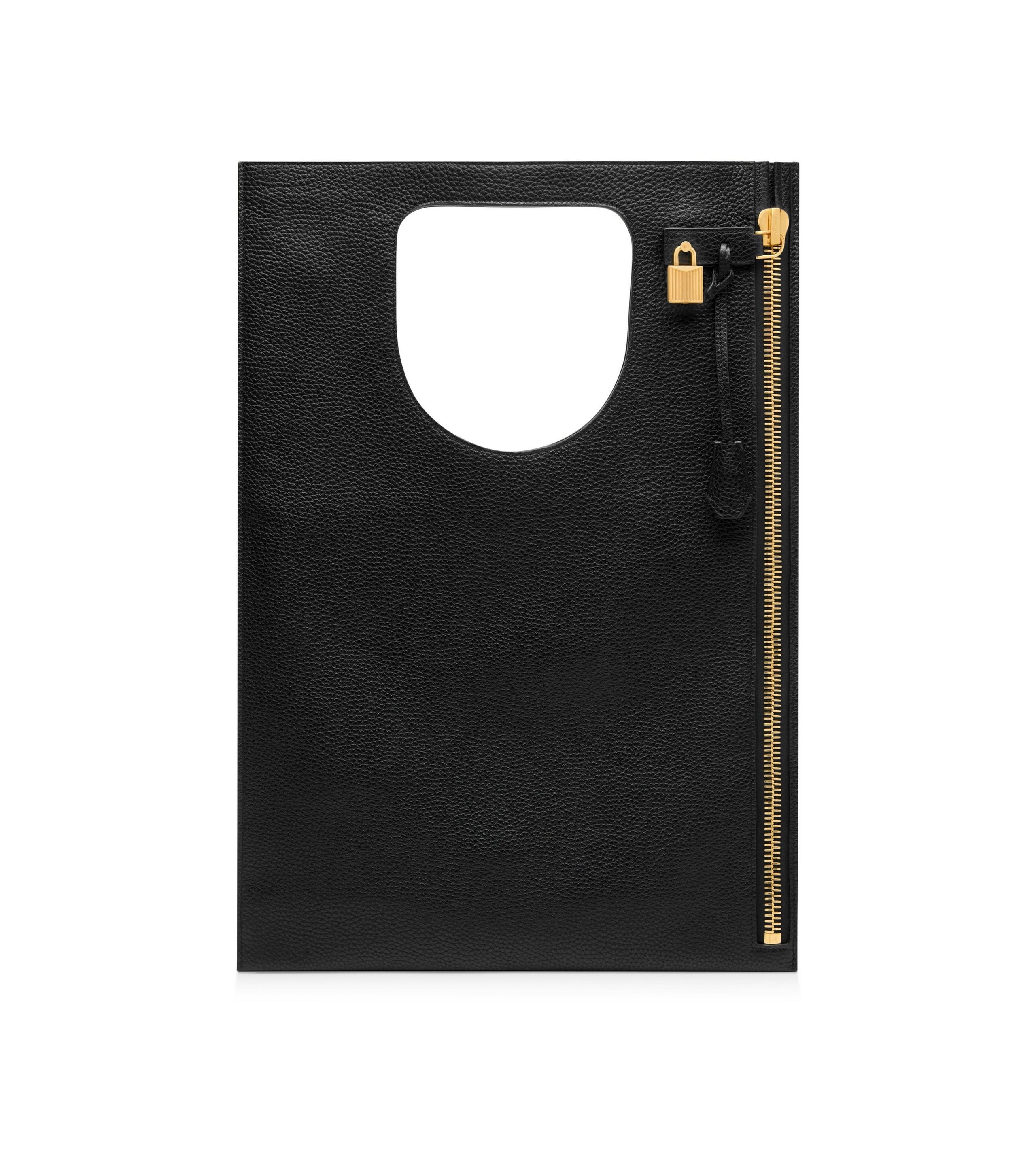 GRAIN LEATHER FLAT ALIX BAG - 1