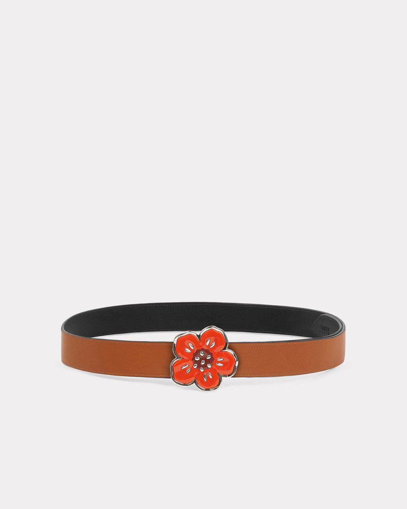 KENZO 'BOKE FLOWER' reversible leather belt outlook