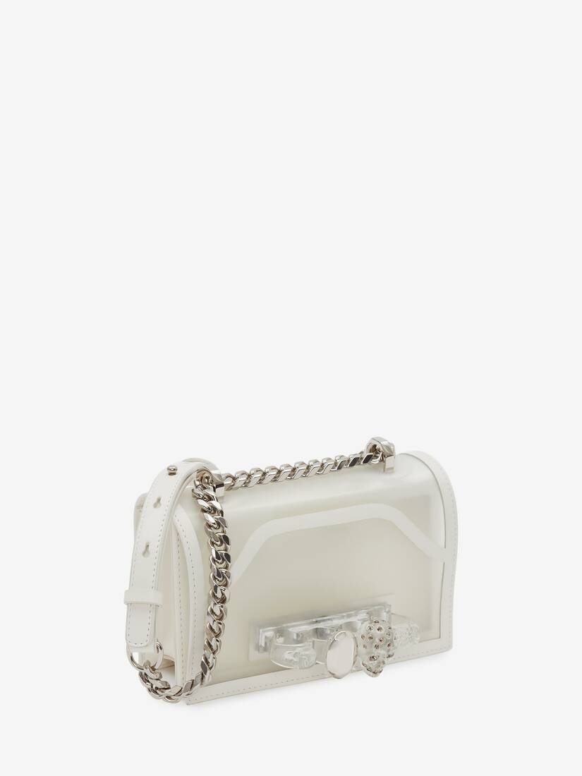 Mini Jewelled Satchel in Transparent - 2