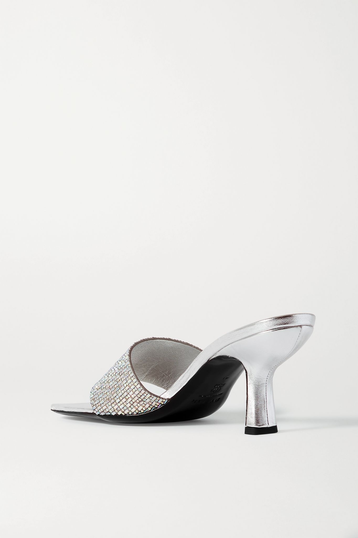 Dylan crystal-embellished leather mules - 3