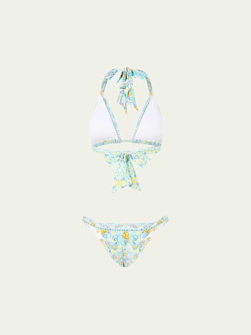 CAMILLA Dial Up The Tiles Soft-Tie Two-Piece Swimsuit outlook
