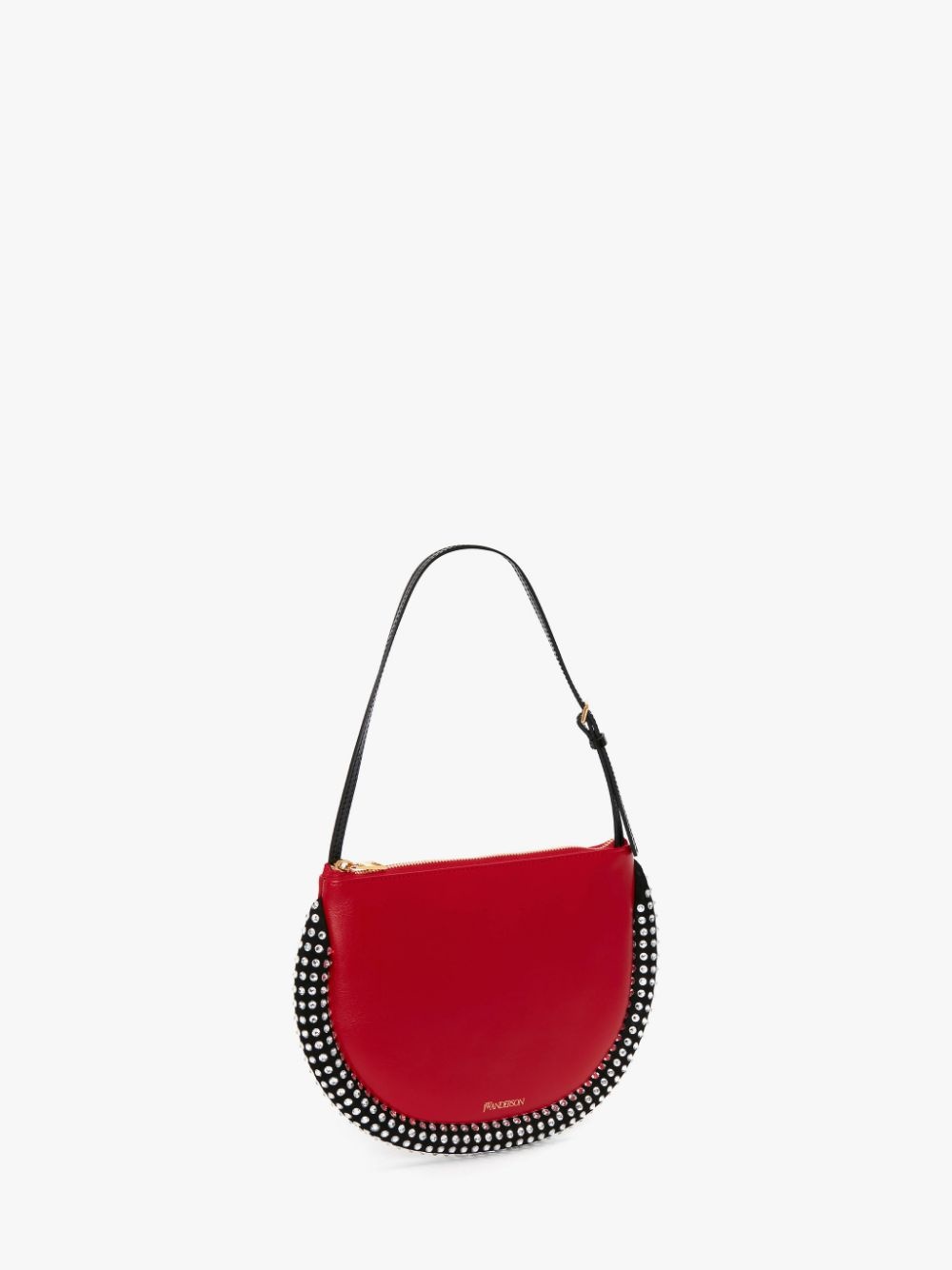 BUMPER-MOON LEATHER SHOULDER BAG WITH CRYSTAL - 3