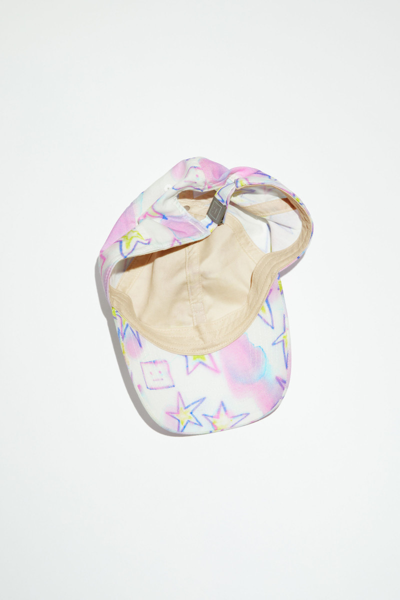 Micro Face patch cap - Pale pink/multi 4