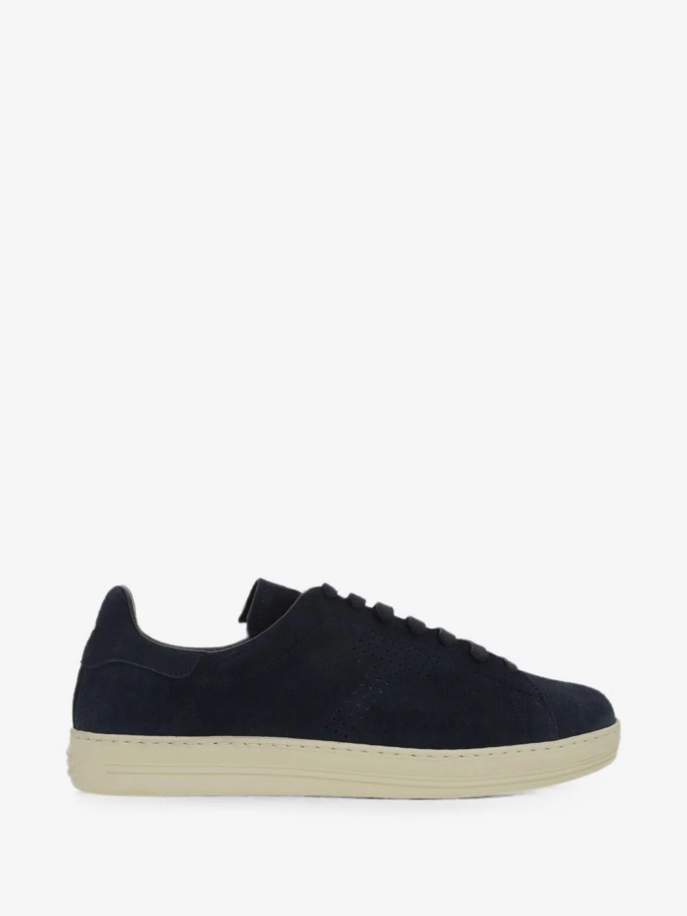perforated-detail lace-up sneakers - 1