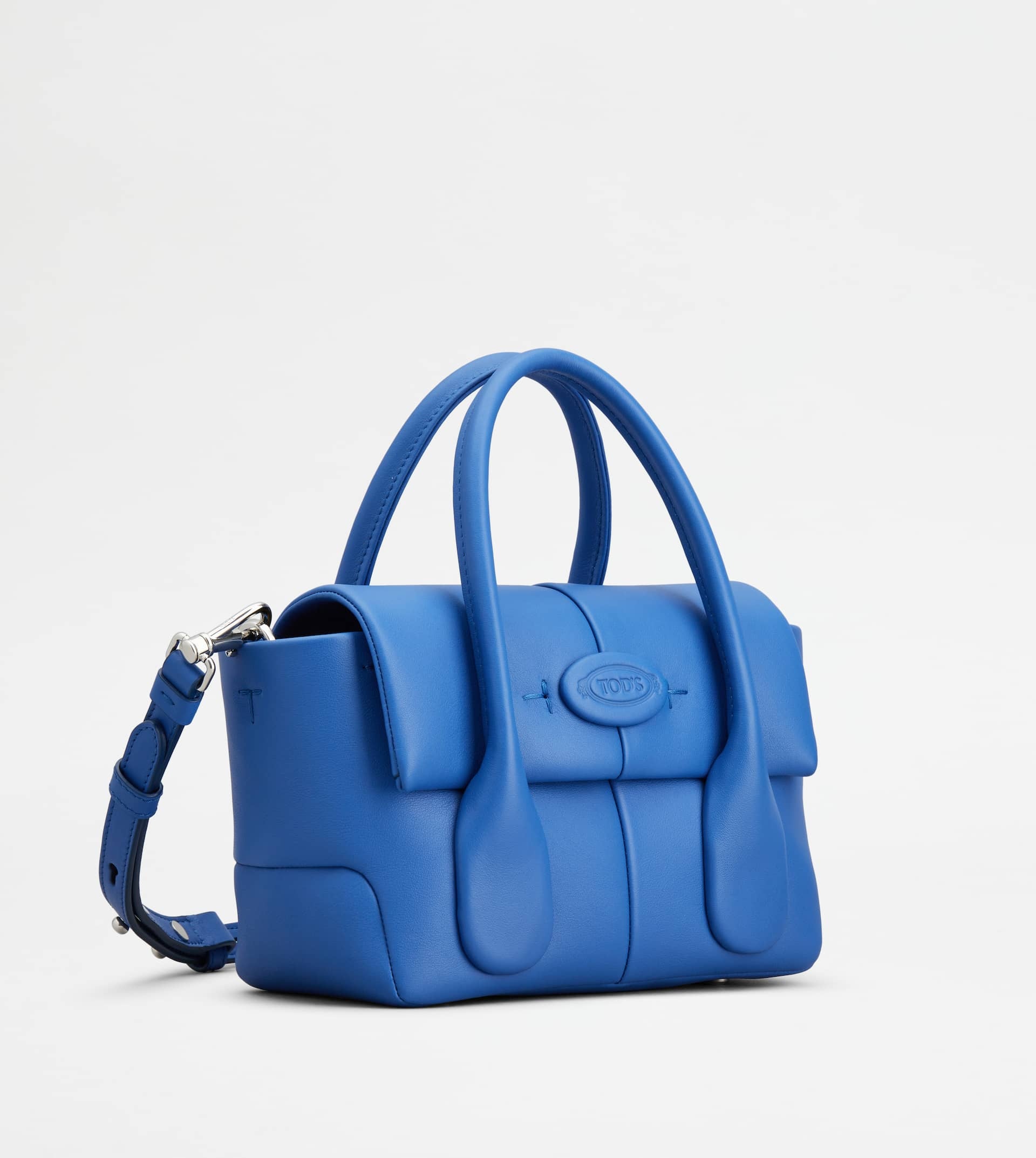 TOD'S DI BAG REVERSE IN LEATHER MINI - LIGHT BLUE - 3