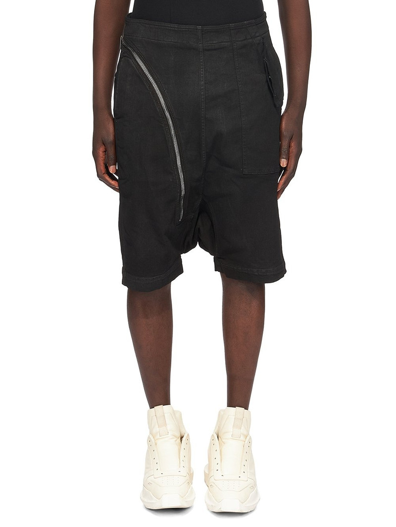 strap-detail drop-crotch shorts 1