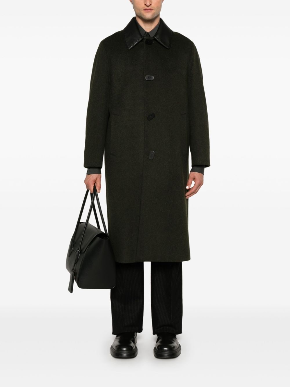 pleat-detail coat - 2