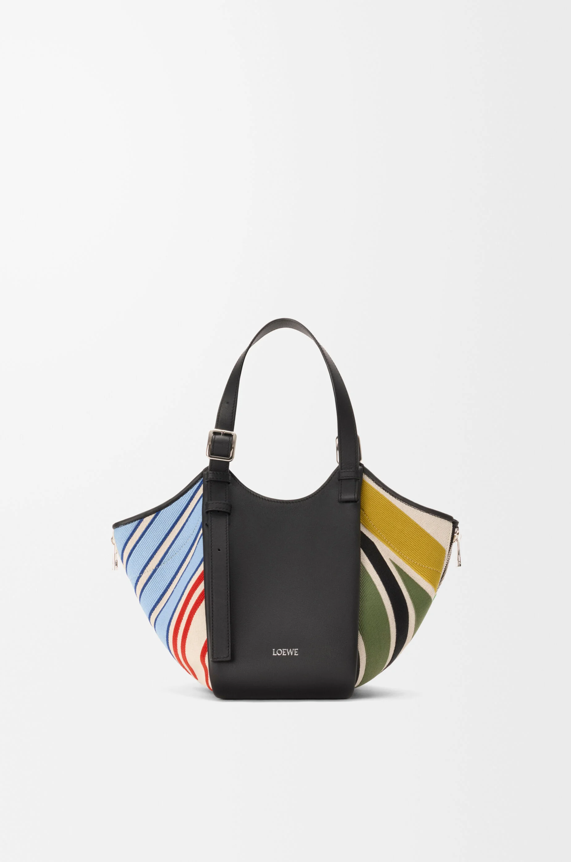 Hammock Flip bag in embroidered canvas and calfskin - 1