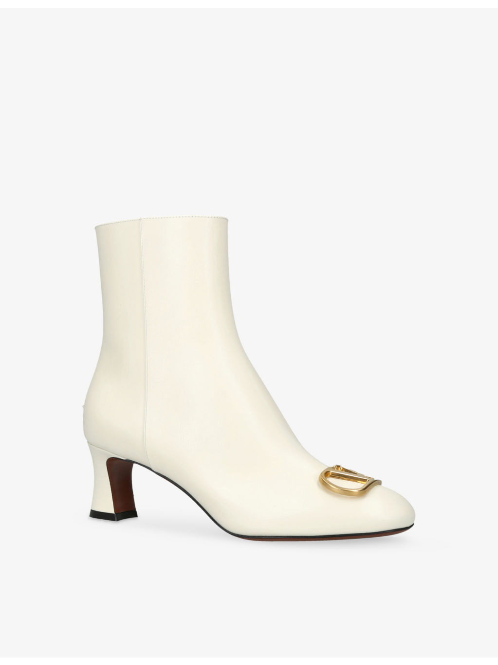 VLogo Signature 55 Leather Heeled Ankle Boots - 3