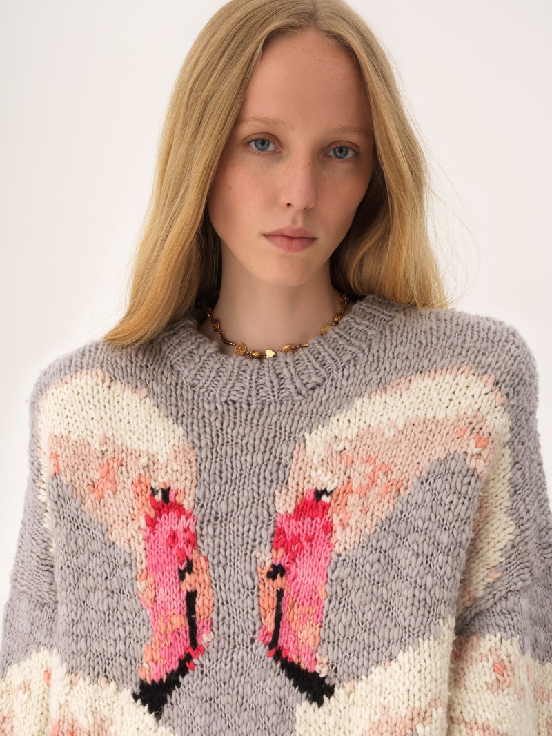 OVERSIZED LOGO SWEATER IN A WOOL KNIT 4