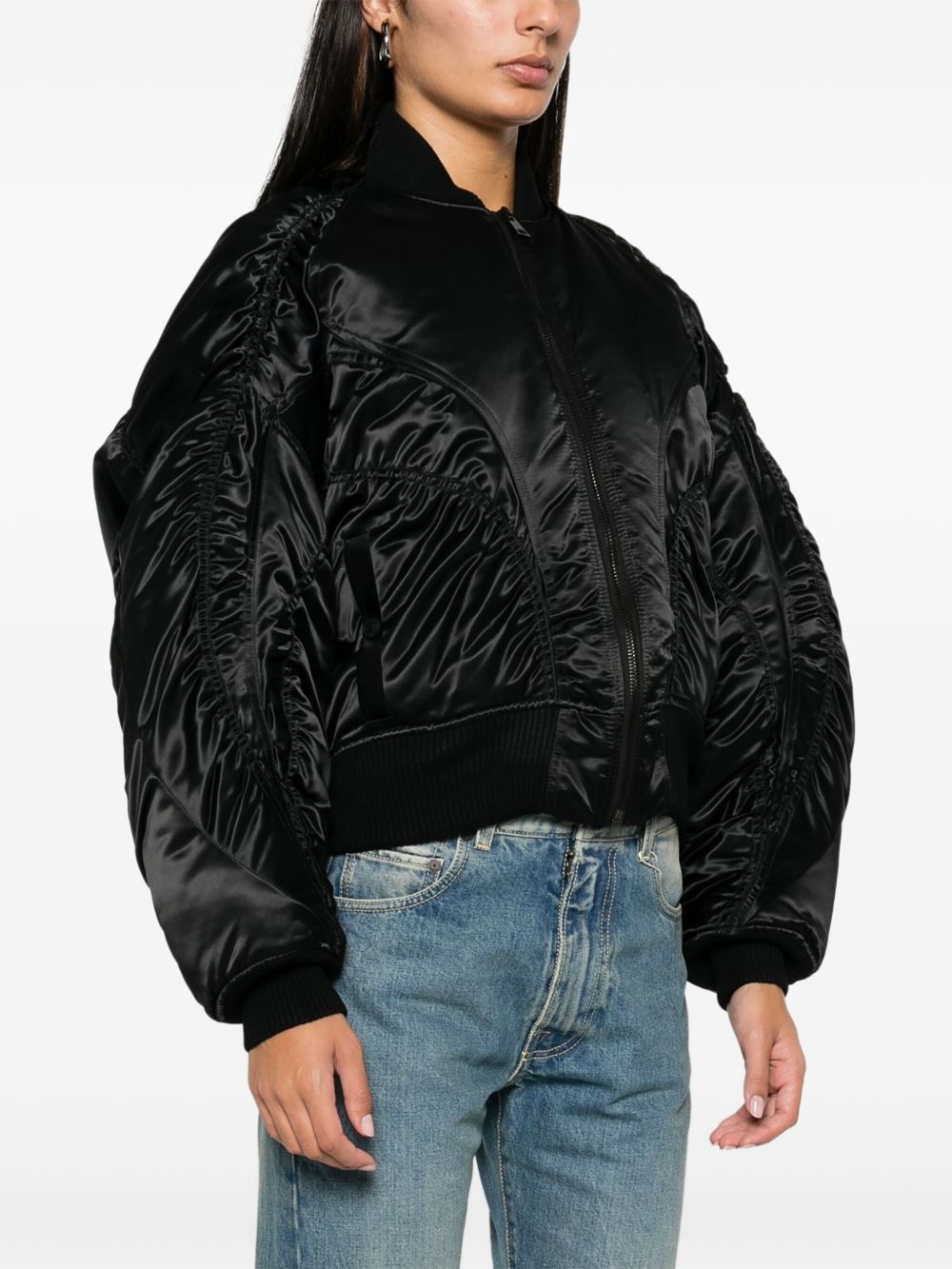 satin bomber jacket - 3