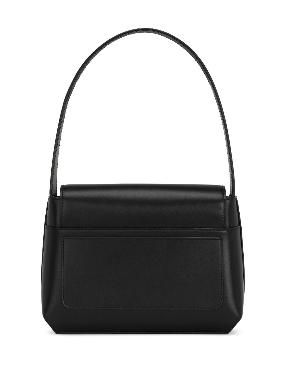 logo-embossed leather shoulder bag - 3