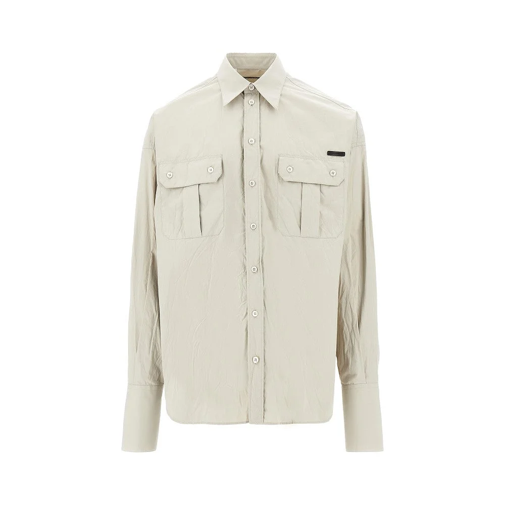 OVERSIZED SHIRT WITH CHEST POCKETS - 1