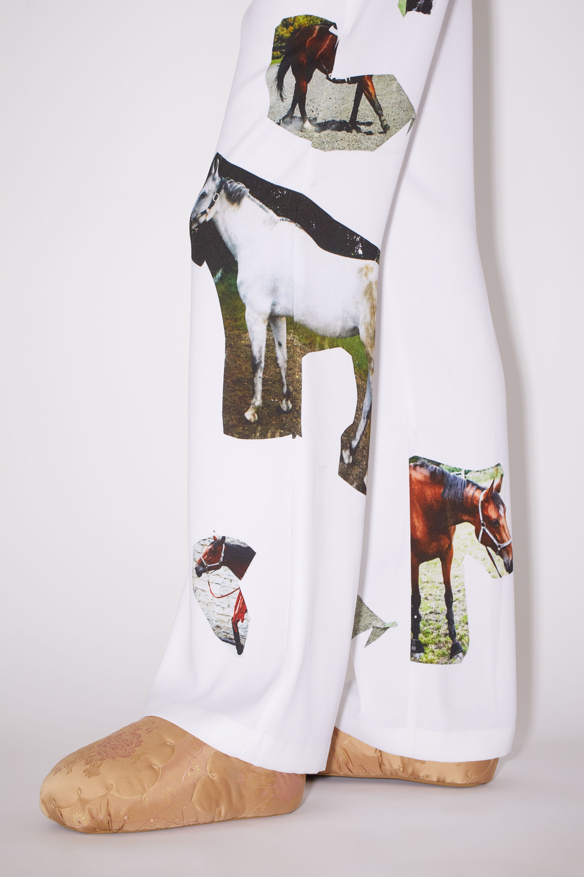 Digital print trousers - White - 5