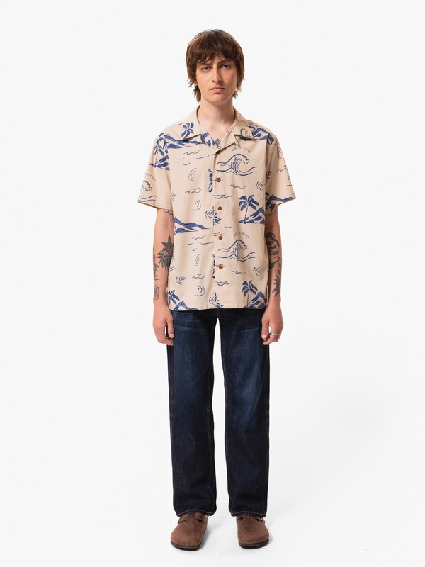 Arvid Waves Hawaii Shirt Ecru - 2