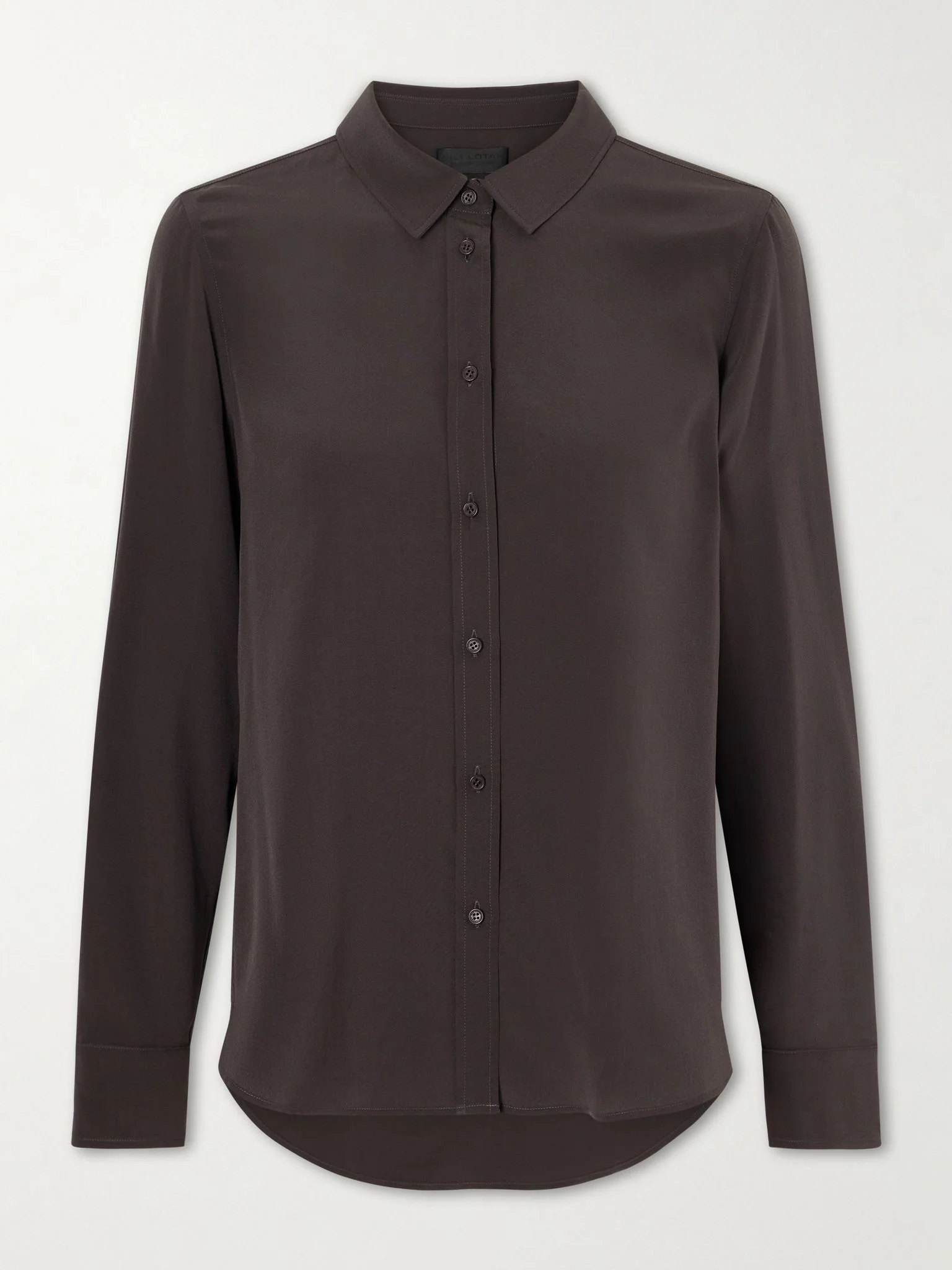 Gaia silk-crepe de chine shirt Gray - 1