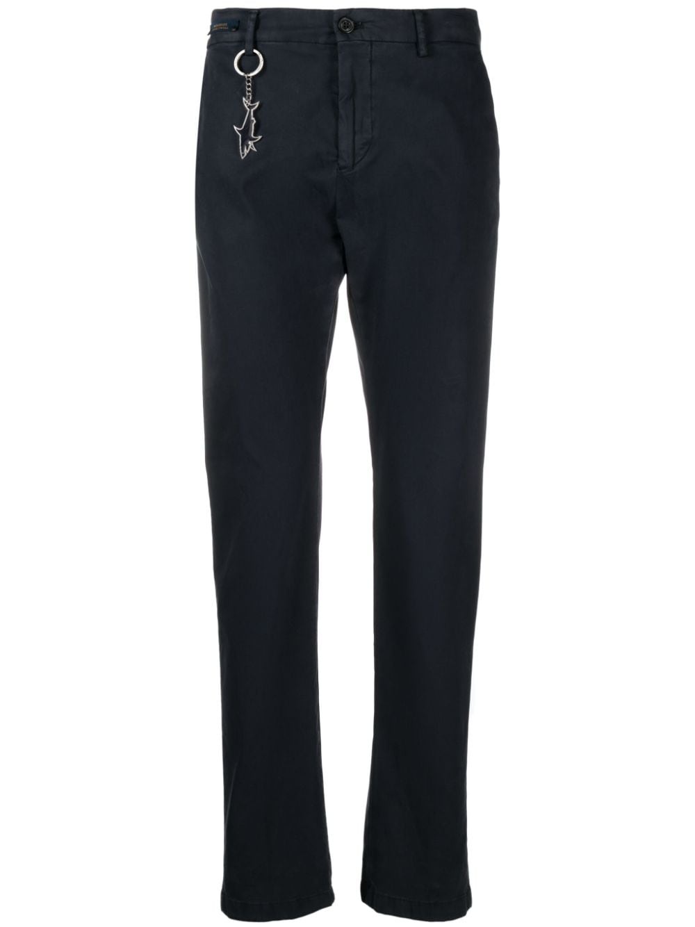 logo-charm cotton chinos - 1