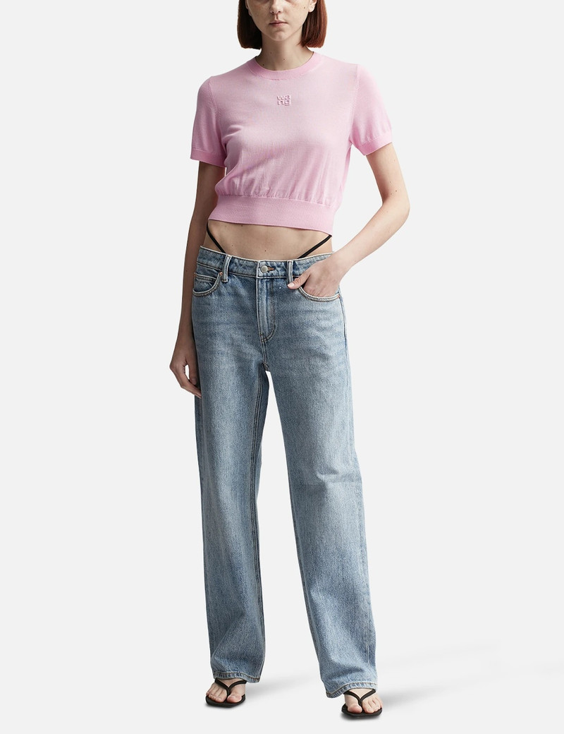 alexanderwang.t MID-RISE JEANS WITH PRE-STYLED LOGO THONG outlook