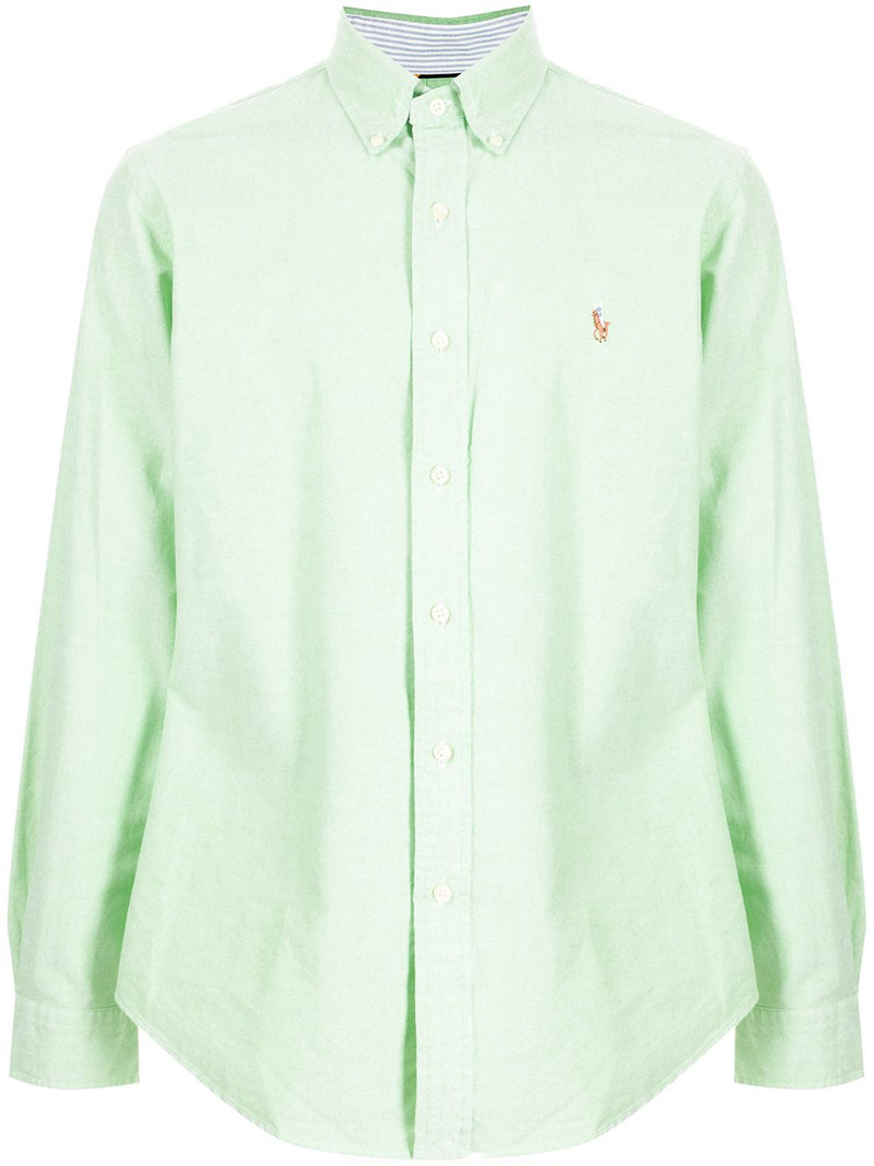 logo-embroidered shirt 1