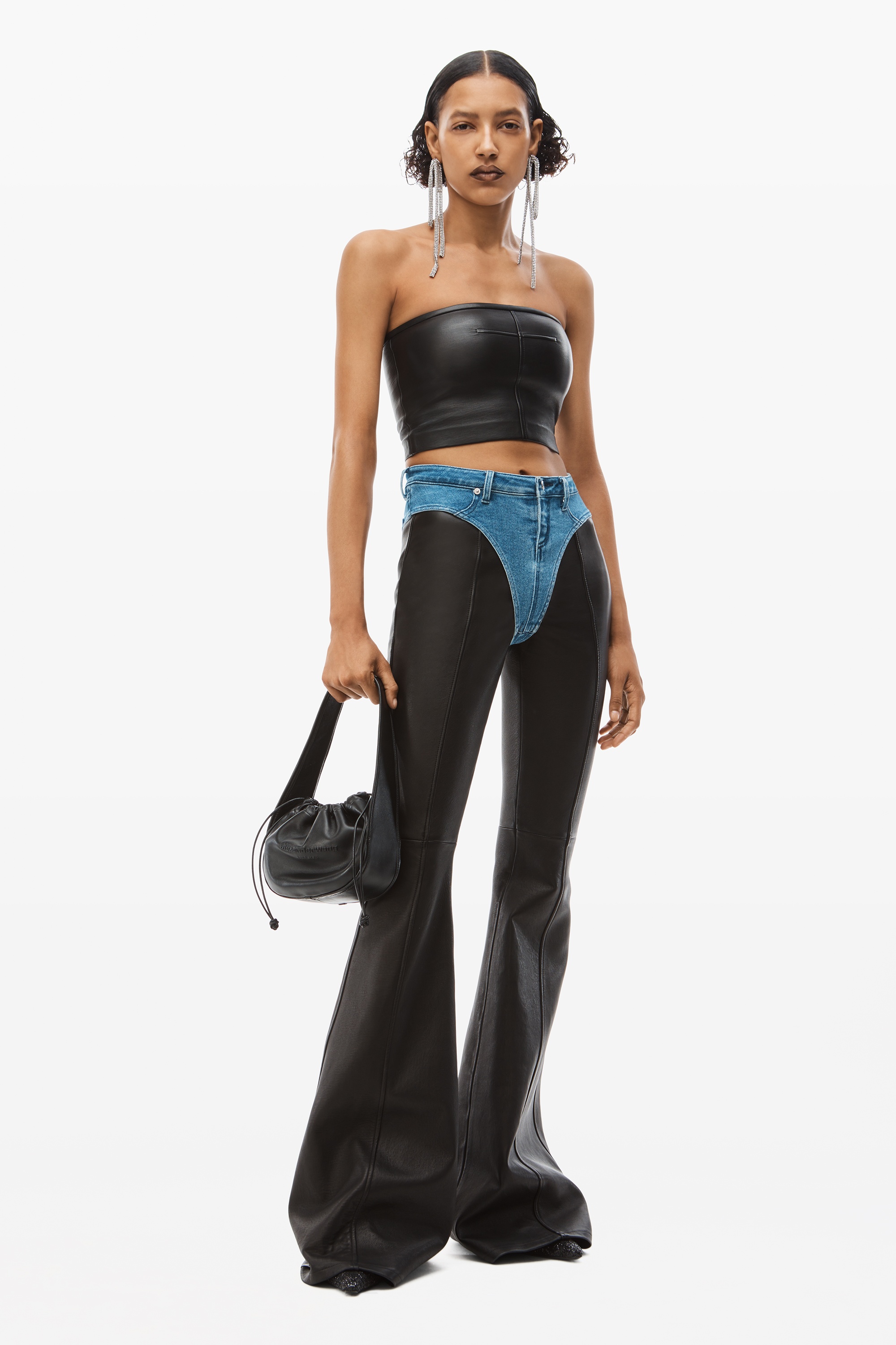 CINCH SMALL HOBO BAG IN NAPPA LEATHER - 3