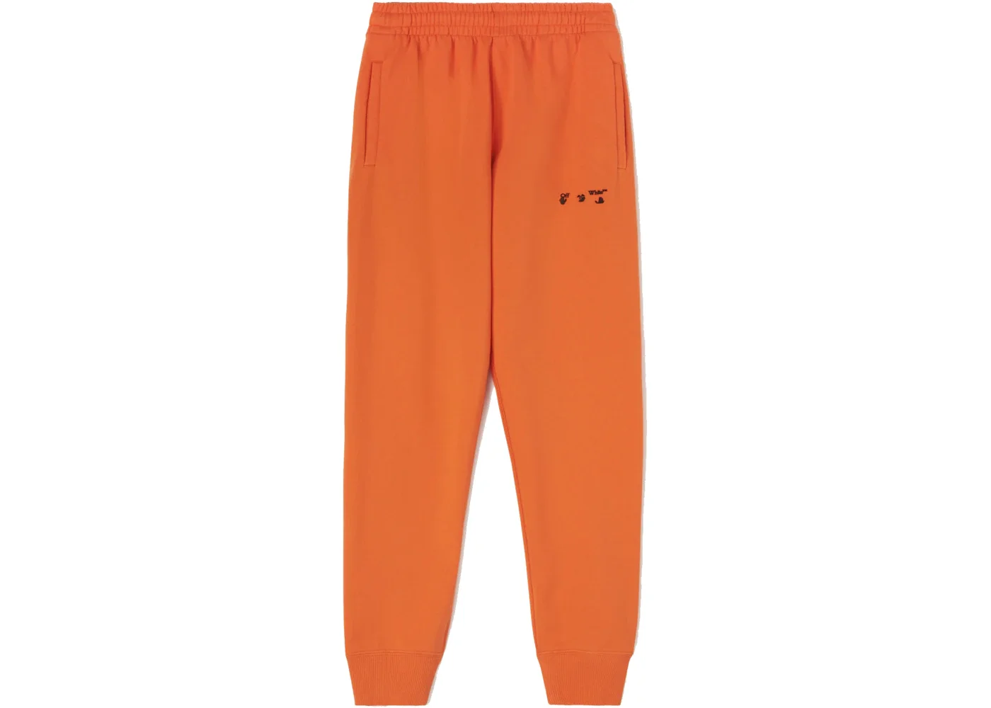 OFF-WHITE Diagonals Logo Sweatpants Orange/Black - 1