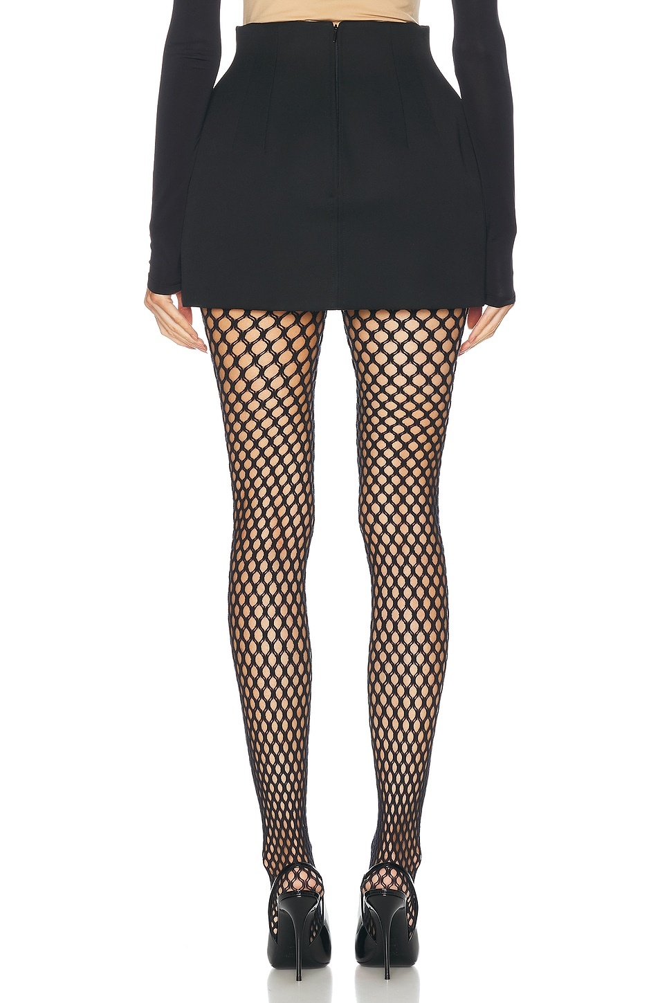 x Rosie Huntington-Whiteley RHW Sculpted Mini Skirt - 4