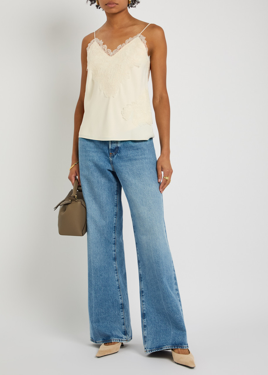 Rohe Lace-appliquéd Satin top - 4