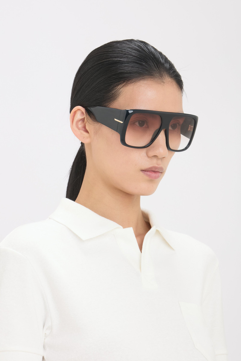 Victoria Beckham Oversized Soft Square Acetate Frame In Blue outlook