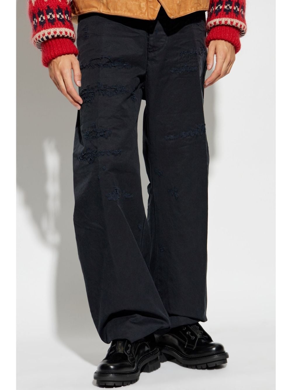 ripped loose-fit trousers - 3