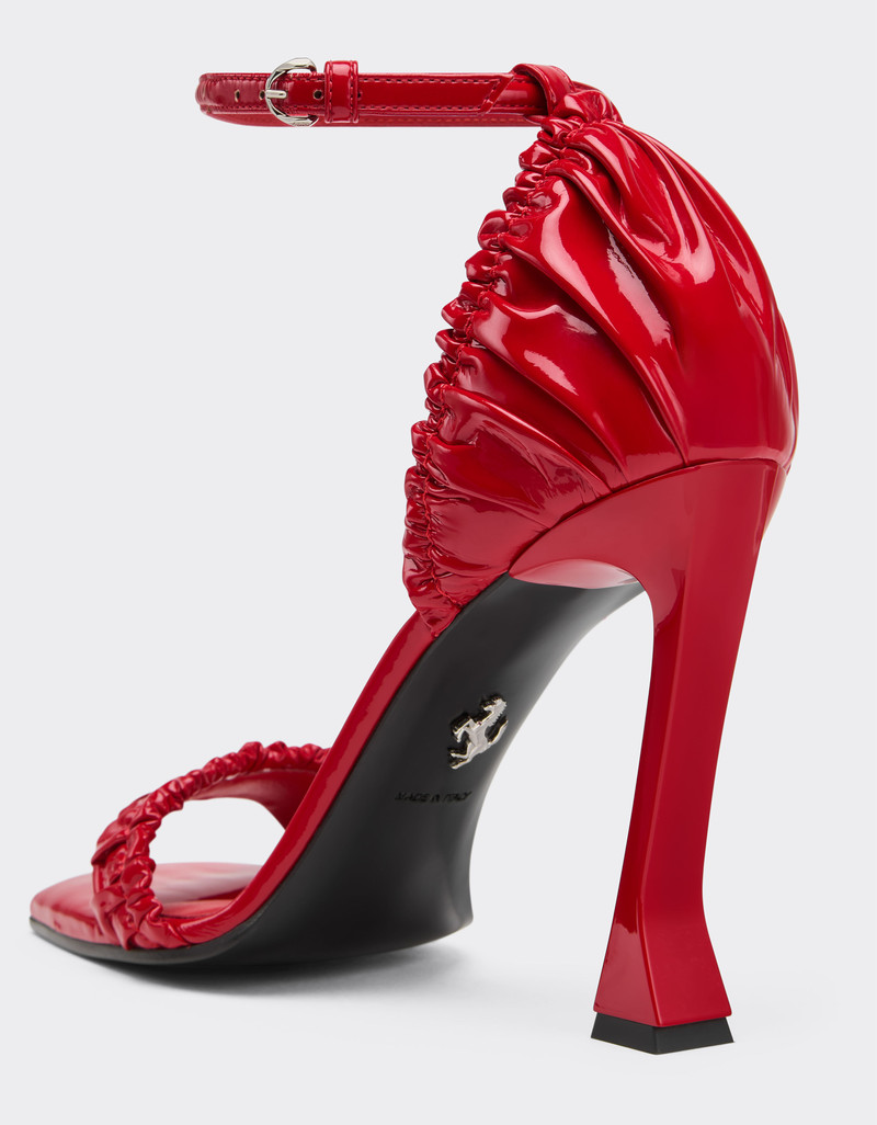 Patent leather high heel sandal with strap 5