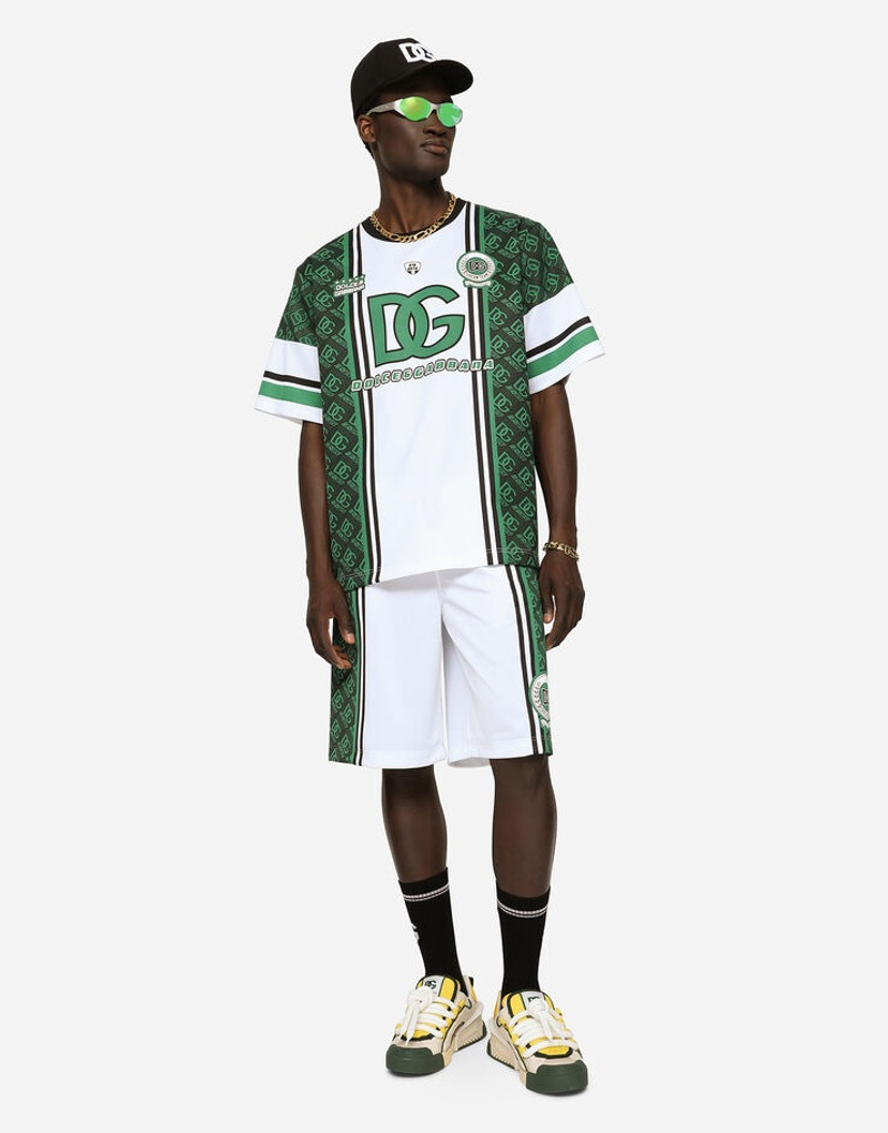 Technical jersey jogging shorts with patch 4