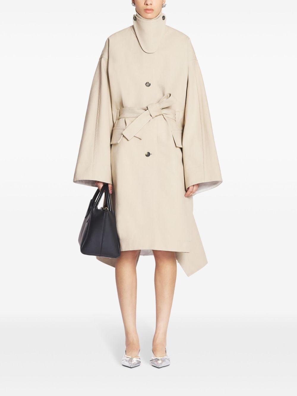 spread-collar coat - 2